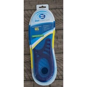 SofComfort Massaging Gel Insoles Comfort Arch Support One Pair Mens Size 7-13